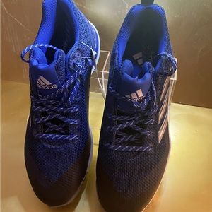 Adidas Power Alley 5 W Ladies Baseball Cleats Royal Blue Silver Size 10 (B39221)